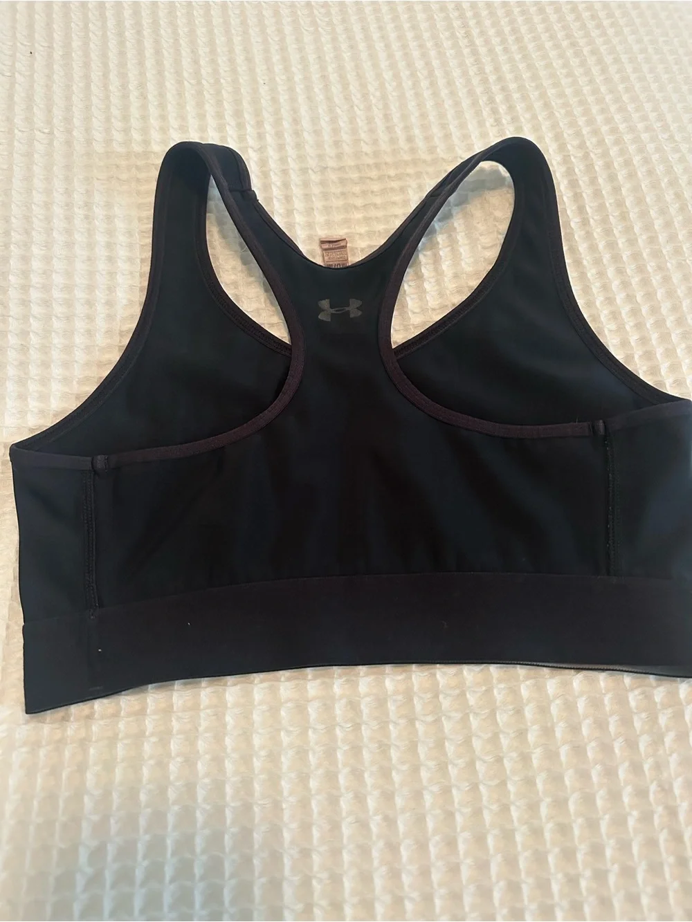 Under Armour Black Racerback Sports Bra with Branded Band